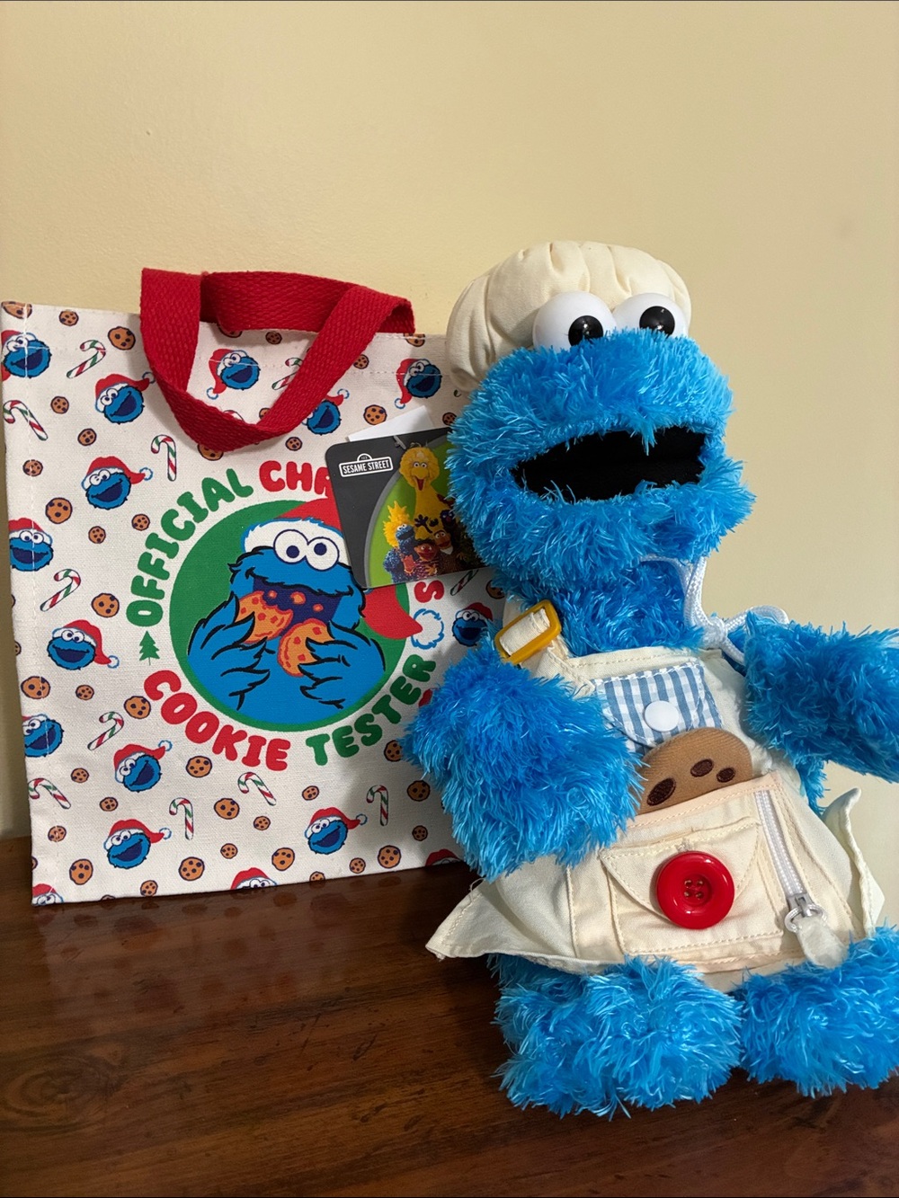 Gund/Sesame Street - COOKIE MONSTER TEACH ME PLUSH & CANVAS TOTE